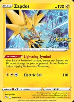 Zapdos — Pokémon GO — Holo Rare