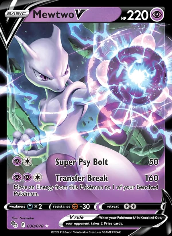 Mewtwo V — Pokémon GO, Holo Rare V