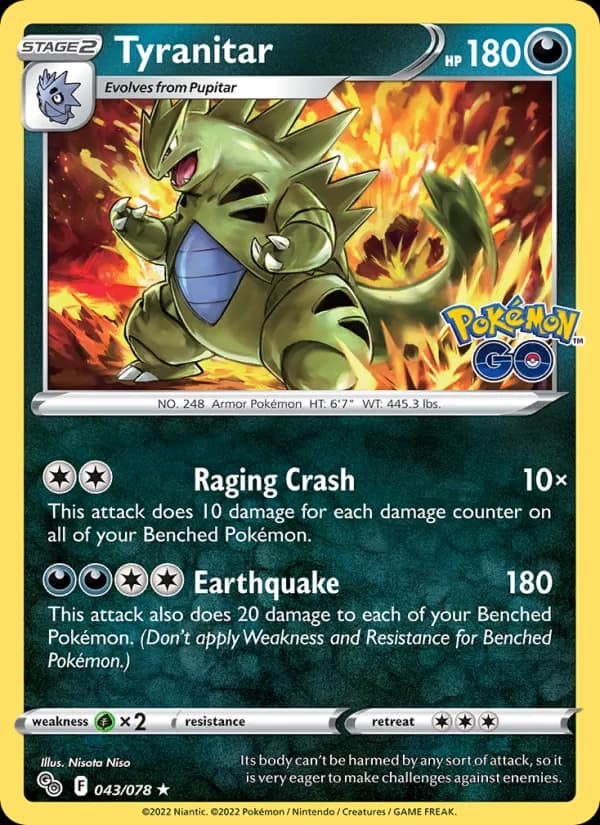 Tyranitar — Pokémon GO, Holo Rare