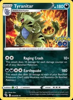 Tyranitar — Pokémon GO — Holo Rare