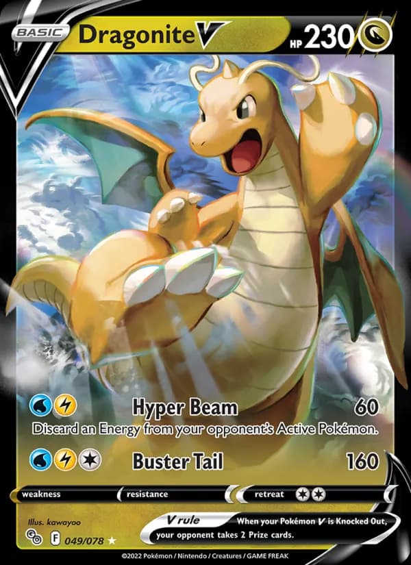 Dragonite V — Pokémon GO, Holo Rare V