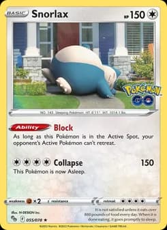 Snorlax — Pokémon GO — Holo Rare