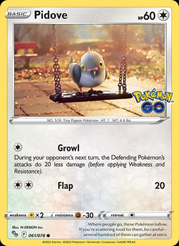 Pidove — Pokémon GO, Common