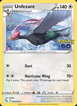 Unfezant — Pokémon GO — Uncommon