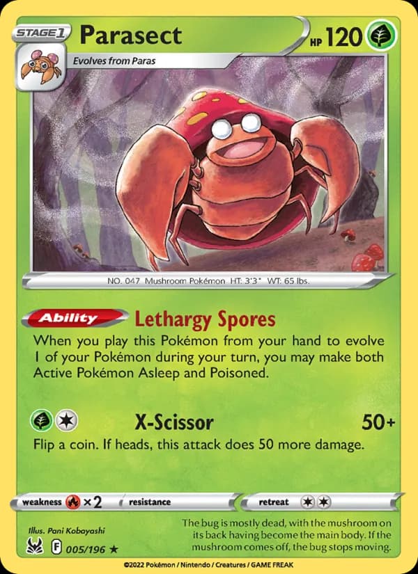 Parasect — Lost Origin, Rare