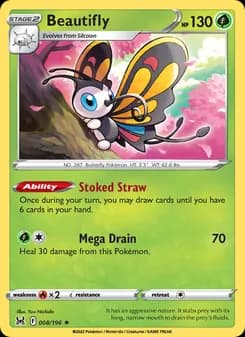 Beautifly — Lost Origin — Holo Rare