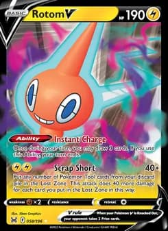 Rotom V — Lost Origin — Holo Rare VMAX