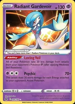 Radiant Gardevoir — Lost Origin — Radiant Rare