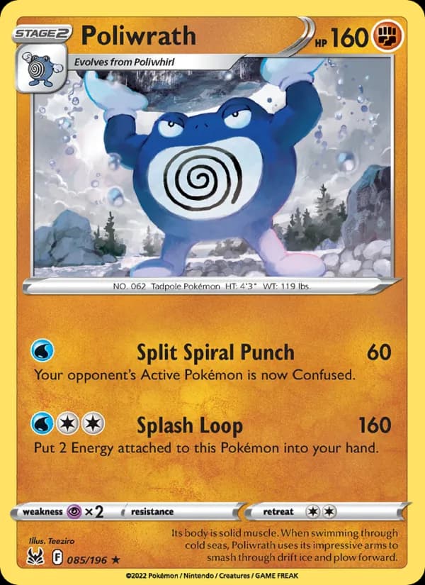 Poliwrath — Lost Origin, Rare
