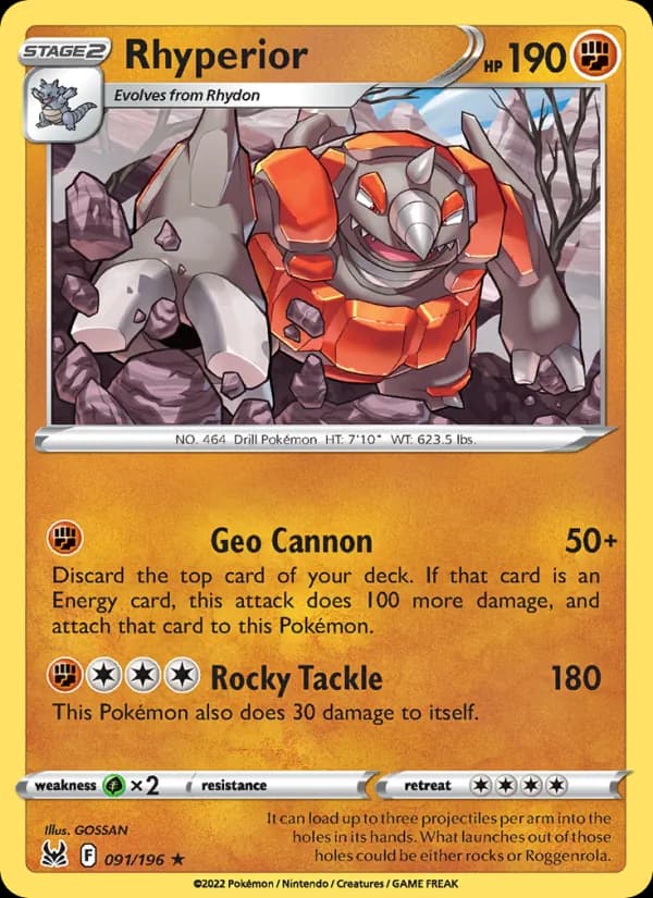 Rhyperior — Lost Origin, Rare