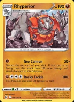 Rhyperior — Lost Origin — Rare