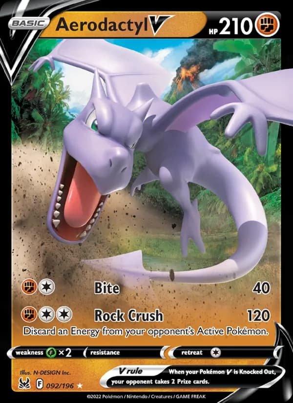 Aerodactyl V — Lost Origin, Holo Rare V