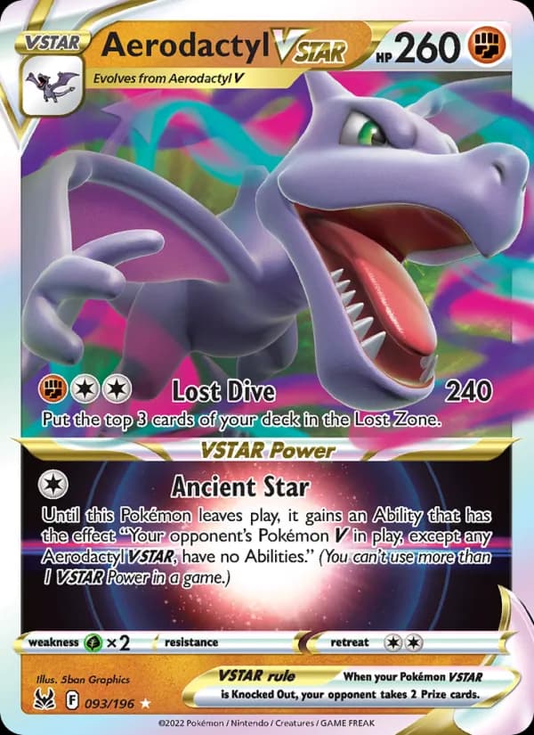 Aerodactyl VSTAR — Lost Origin, Holo Rare VSTAR