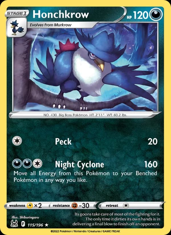 Honchkrow — Lost Origin, Rare