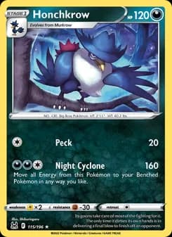 Honchkrow — Lost Origin — Rare