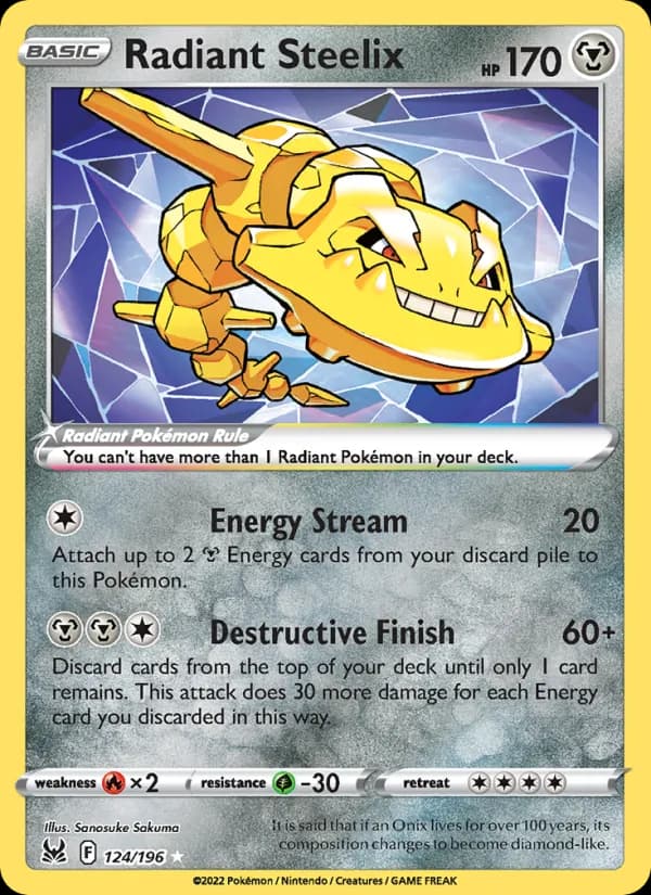 Radiant Steelix — Lost Origin, Radiant Rare