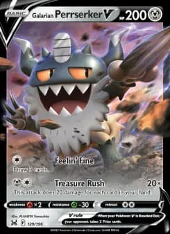 Galarian Perrserker V — Lost Origin — Holo Rare V