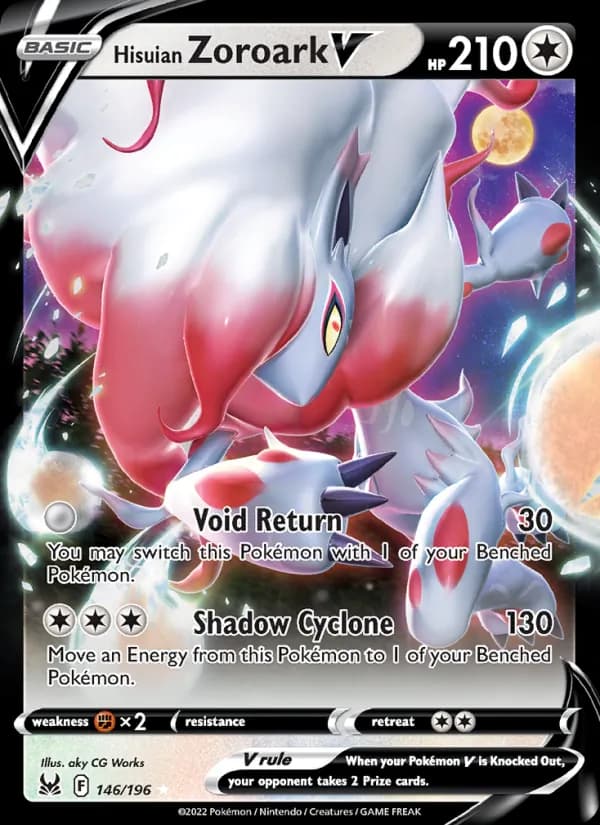 Hisuian Zoroark V — Lost Origin, Holo Rare V
