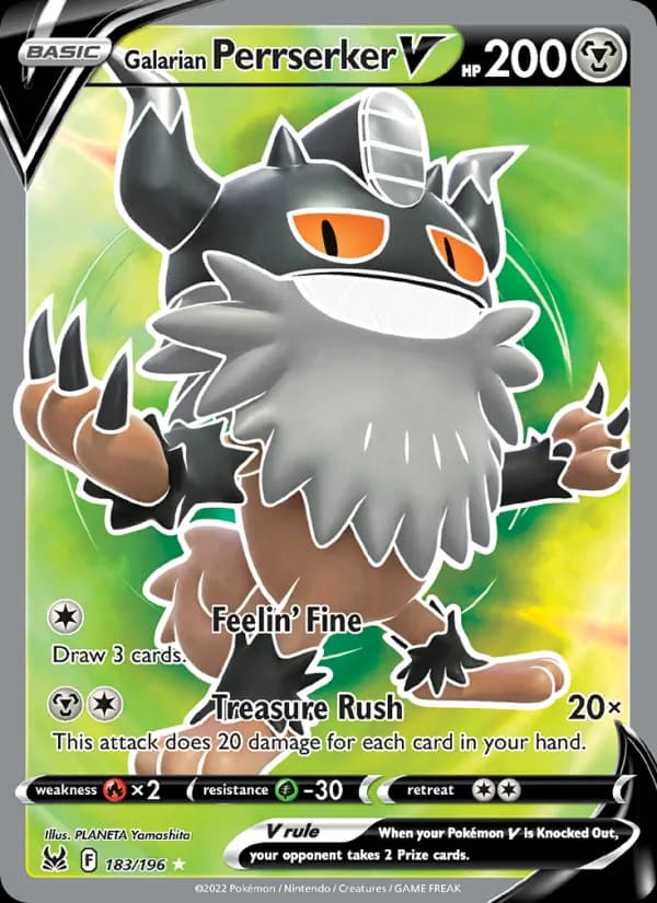 Galarian Perrserker V — Lost Origin, Ultra Rare