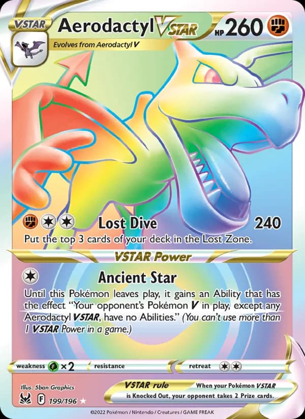 Aerodactyl VSTAR — Lost Origin, Secret Rare