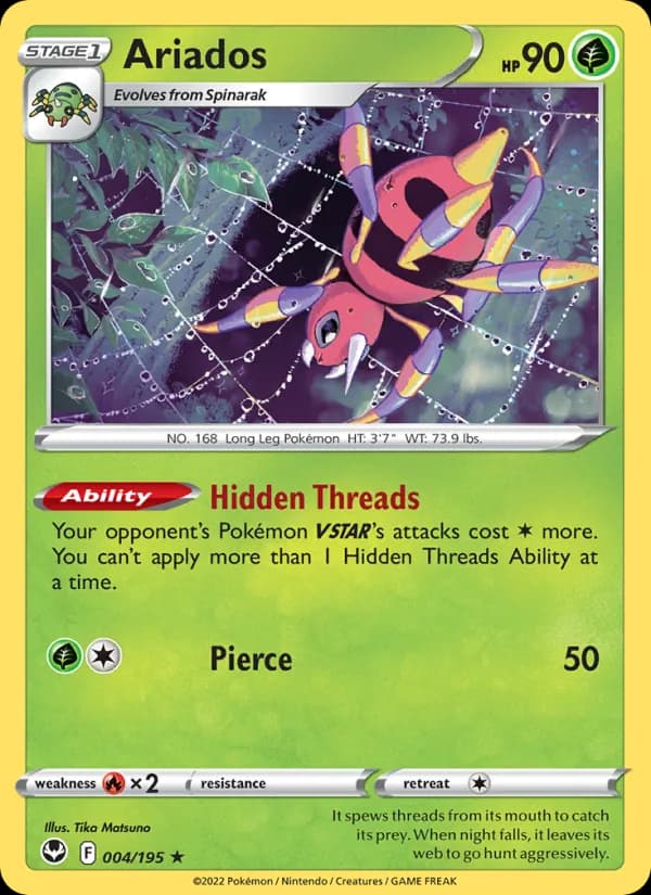 Ariados — Silver Tempest, Holo Rare
