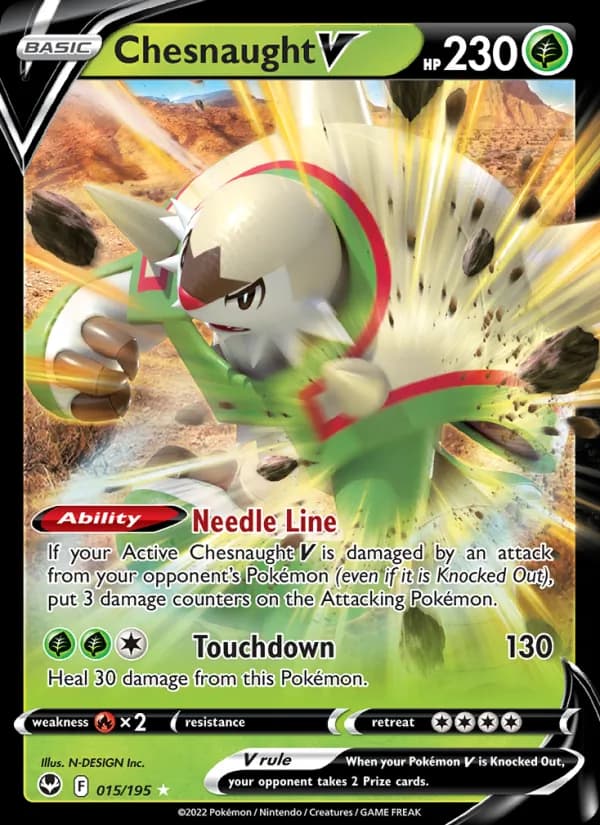 Chesnaught V — Silver Tempest, Holo Rare V