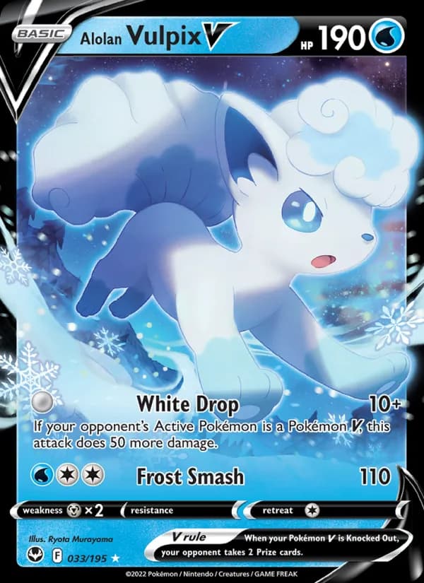 Alolan Vulpix V — Silver Tempest, Holo Rare V