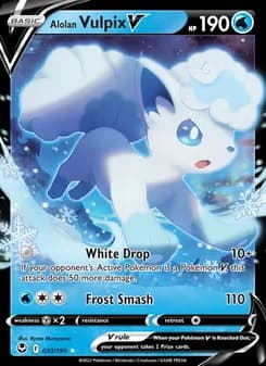 Alolan Vulpix V — Silver Tempest
