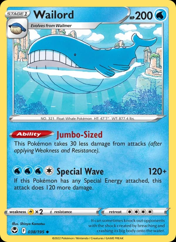 Wailord — Silver Tempest, Uncommon