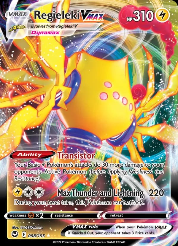 Regieleki VMAX — Silver Tempest, Holo Rare VMAX