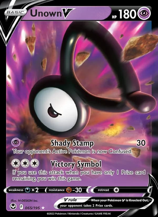 Unown V — Silver Tempest, Holo Rare V