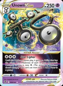 Unown VSTAR — Silver Tempest — Holo Rare VSTAR