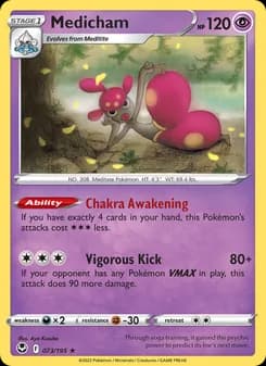 Medicham — Silver Tempest — Holo Rare