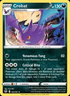 Crobat — Silver Tempest — Holo Rare