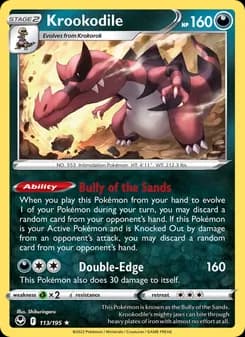 Krookodile — Silver Tempest — Holo Rare
