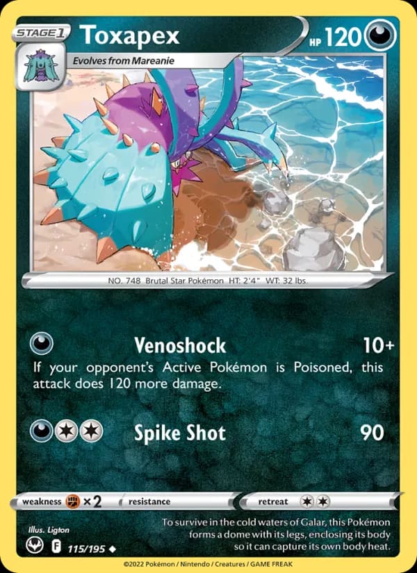 Toxapex — Silver Tempest, Uncommon