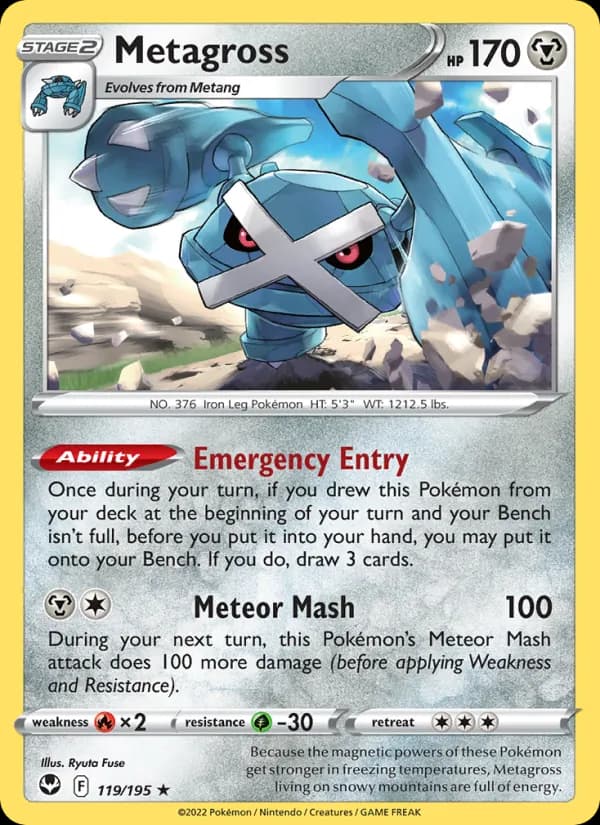 Metagross — Silver Tempest, Holo Rare