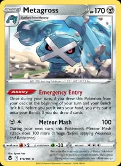 Metagross — Silver Tempest — Holo Rare