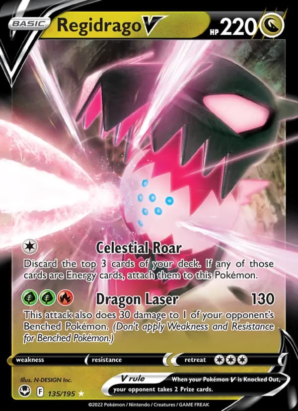 Regidrago V — Silver Tempest, Holo Rare V