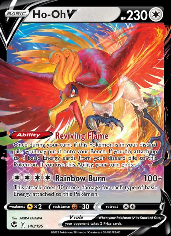 Ho-Oh V — Silver Tempest, Holo Rare V
