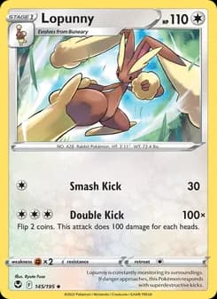 Lopunny — Silver Tempest — Uncommon