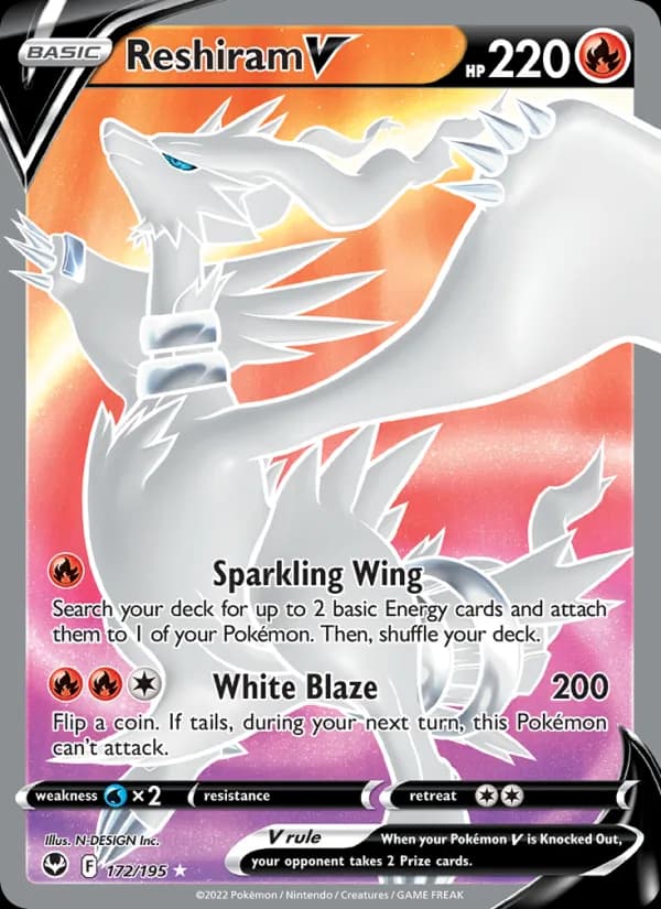 Reshiram V — Silver Tempest, Ultra Rare