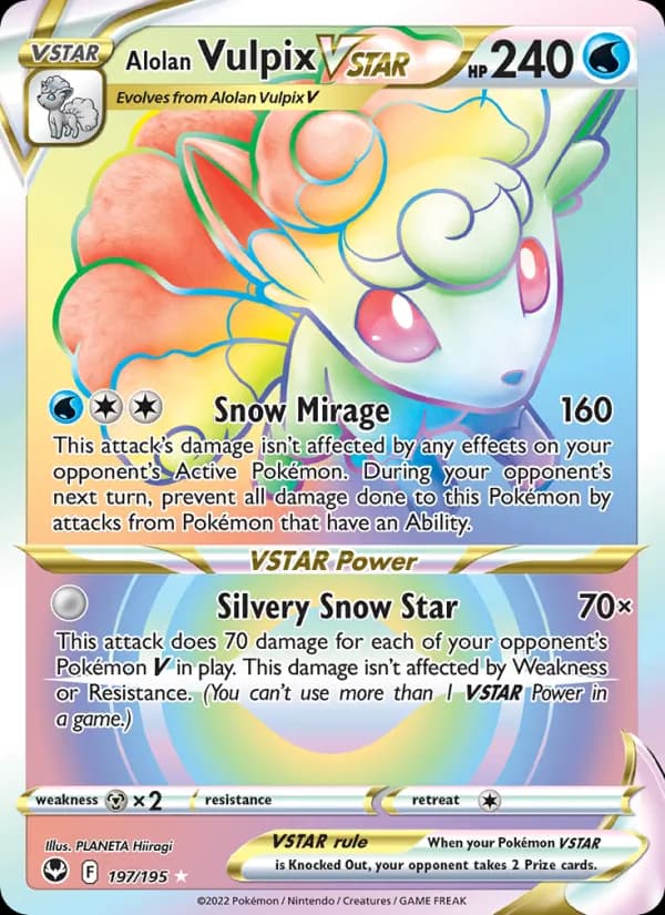 Alolan Vulpix VSTAR — Silver Tempest, Secret Rare