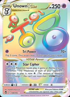 Unown VSTAR — Silver Tempest — Secret Rare