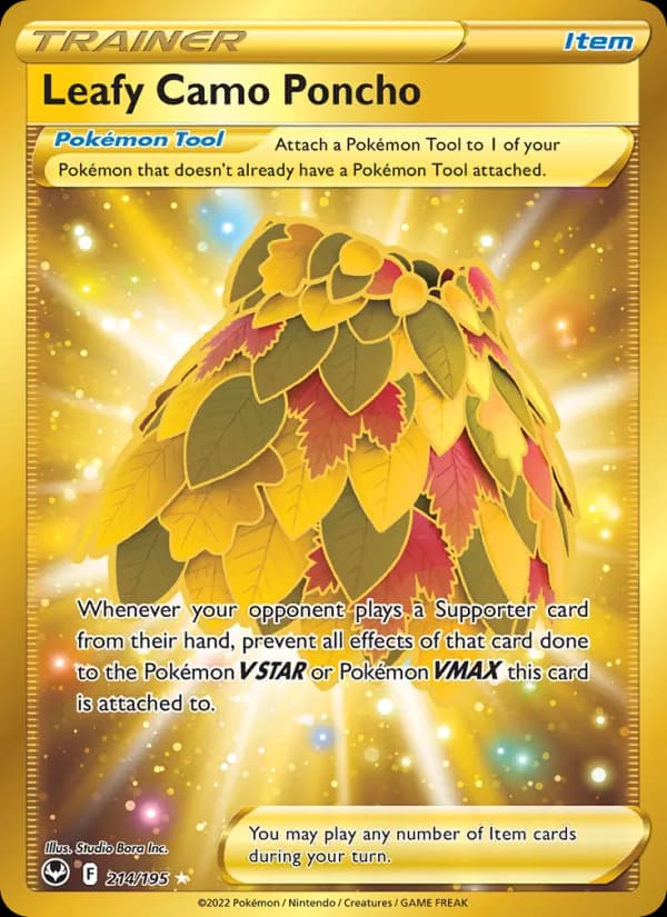 Leafy Camo Poncho — Silver Tempest, Secret Rare