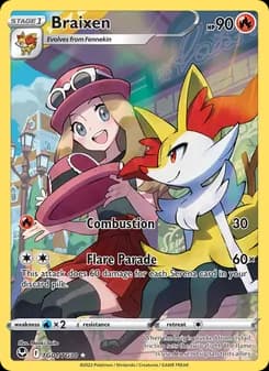 Braixen — Silver Tempest — Holo Rare