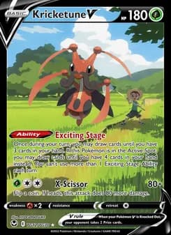 Kricketune V — Silver Tempest — Holo Rare V