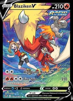 Blaziken V — Silver Tempest — Holo Rare V