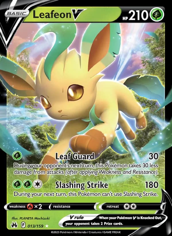 Leafeon V — Crown Zenith, Holo Rare V