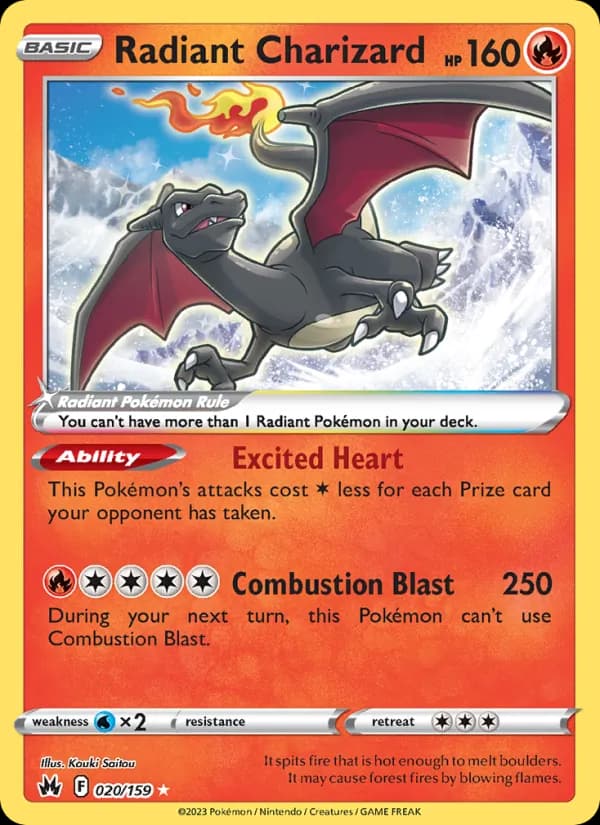 Radiant Charizard — Crown Zenith, Radiant Rare